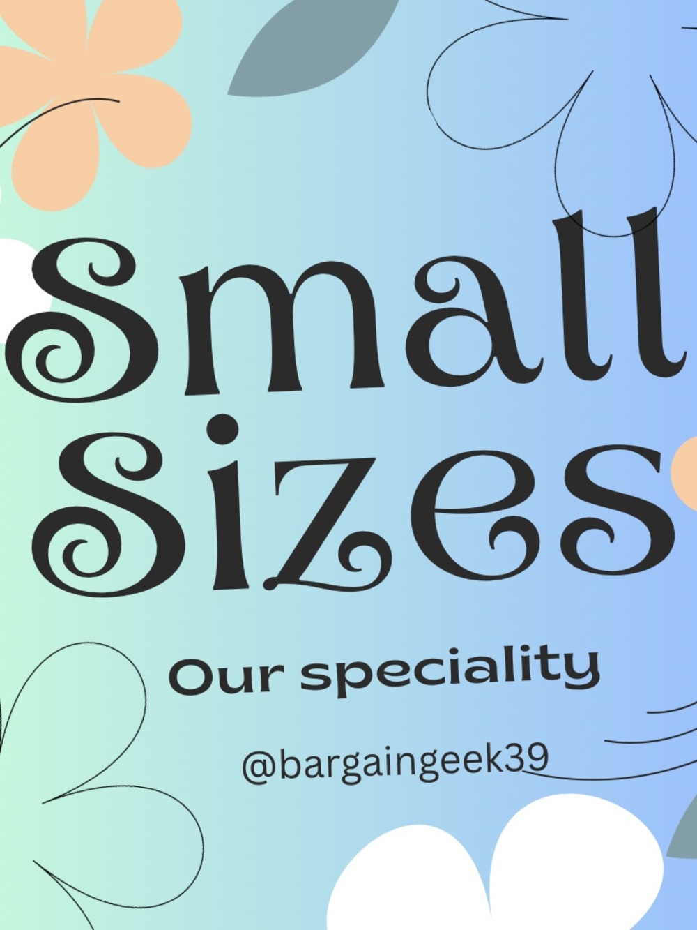We list and buy small sizes.